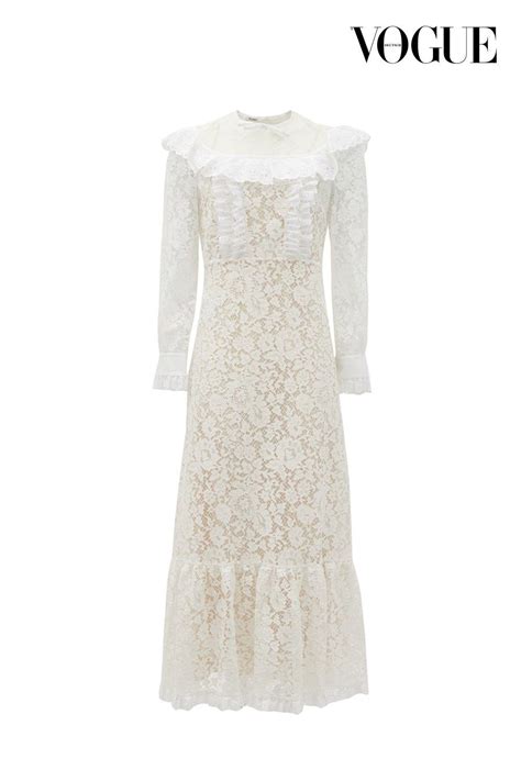 miu miu white lace dress|miu miou dresses.